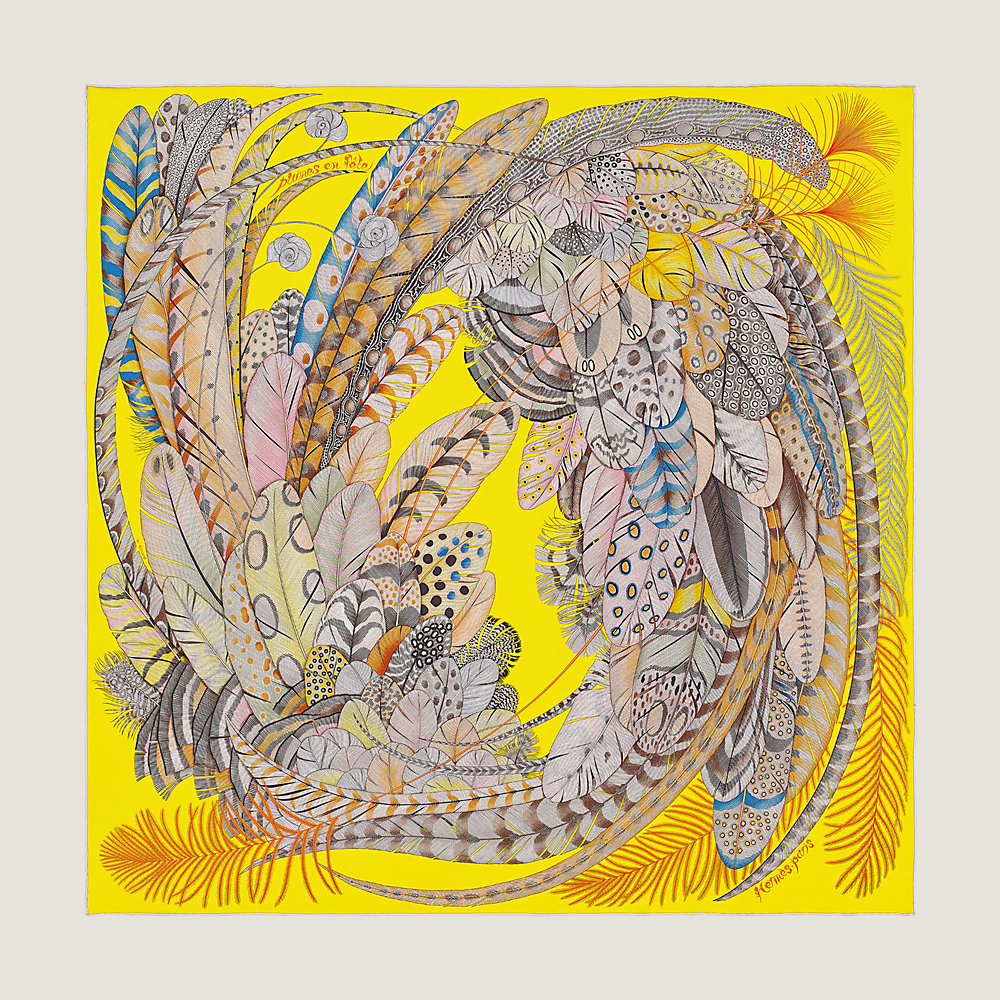 Plumes en Fete scarf 90 Hermès Australia